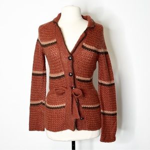 Mohair Blend Cardigan Sweater Size Small